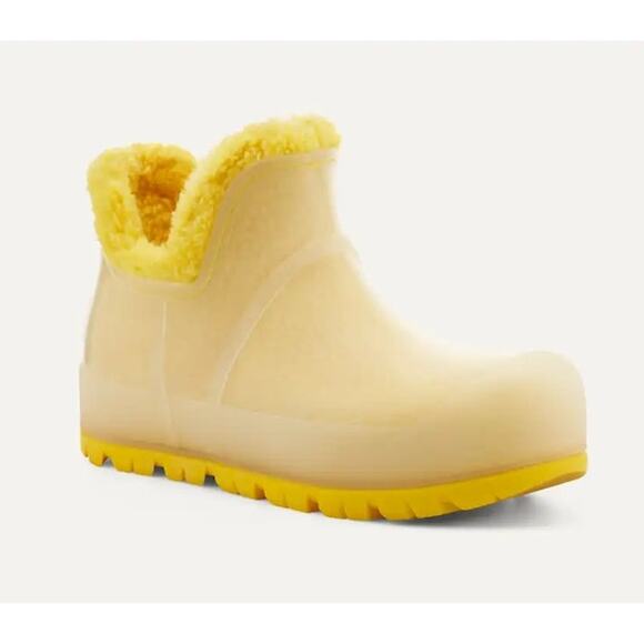 UGG Raincloud Clear Shearling Rain Boots Womens Size 9 Waterproof Mid Top NEW - Picture 1 of 13
